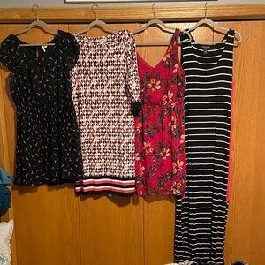 Pink, Black, and White Dress Set Dress